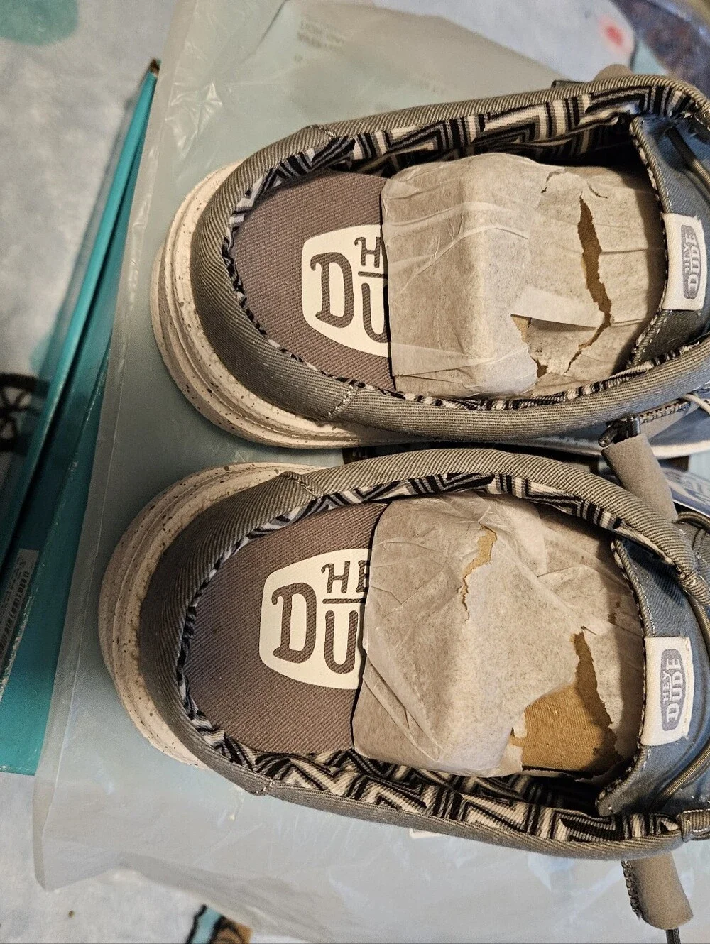 BRAND NEW ** HEY DUDE Casual Gray Slip-On Canvas Shoe
